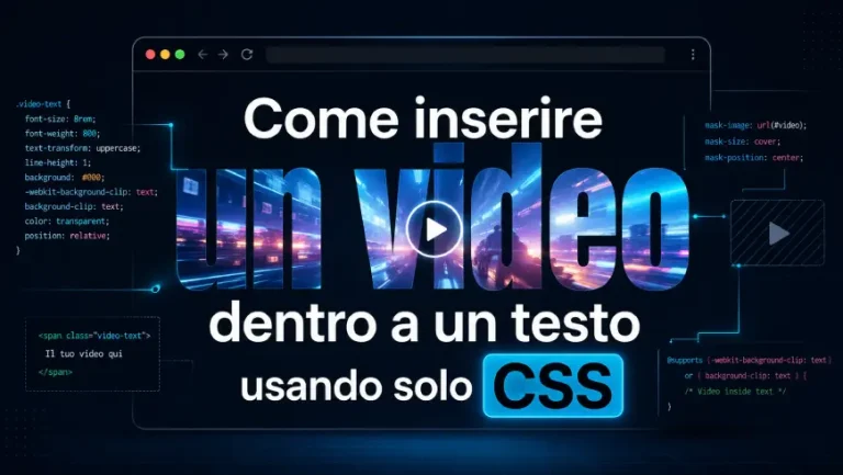 Come inserire un video dentro a un testo usando solo CSS