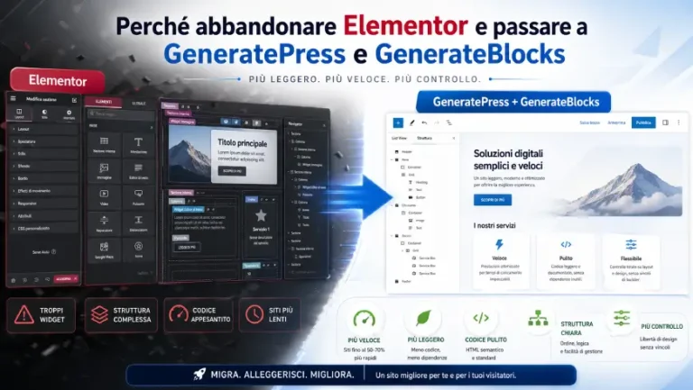 Perche abbandonare Elementor e passare a GeneratePress e GenerateBlocks