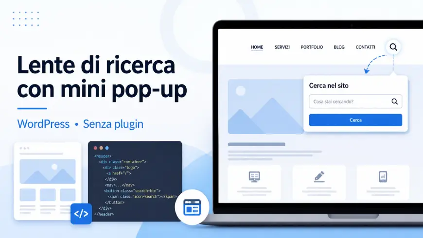 Come creare una lente di ricerca in WordPress con mini pop-up senza plugin di ricerca