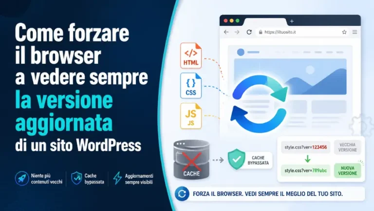 Come forzare il browser a vedere sempre la versione aggiornata di un sito WordPress