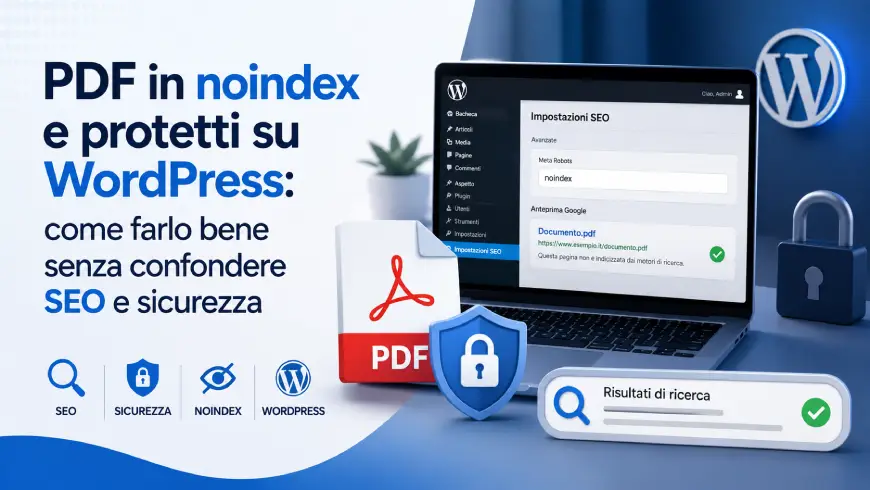 PDF in noindex e protetti su WordPress come farlo bene senza confondere SEO e sicurezza