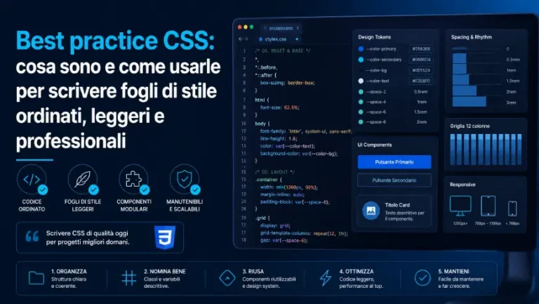 Best practice CSS cosa sono e come usarle per scrivere fogli di stile ordinati, leggeri e professionali