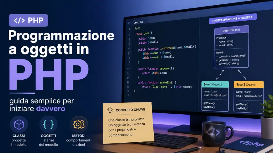 Programmazione a oggetti in PHP guida semplice per iniziare davvero